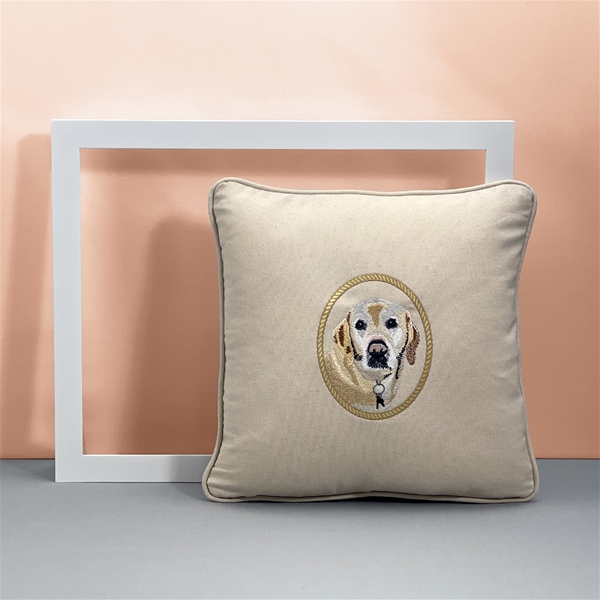 Dog Portrait Throw Pillow